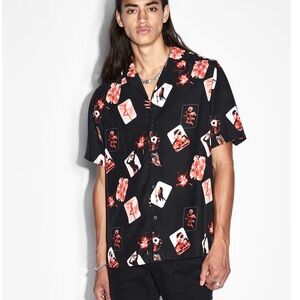 KSUBI ICONS RESORT SS SHIRT - BLACK size S